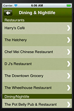 Info Listings Screen Info Listings Screen